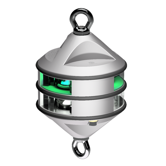 Lopolight 3nm 360 Degree White/Green Hoist Silver | SendIt Sailing