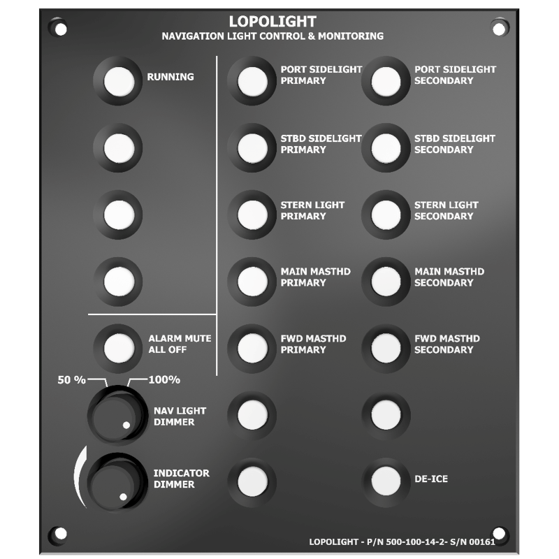 Lopolight Control Panel 14 Button 2 Dimmableers | SendIt Sailing