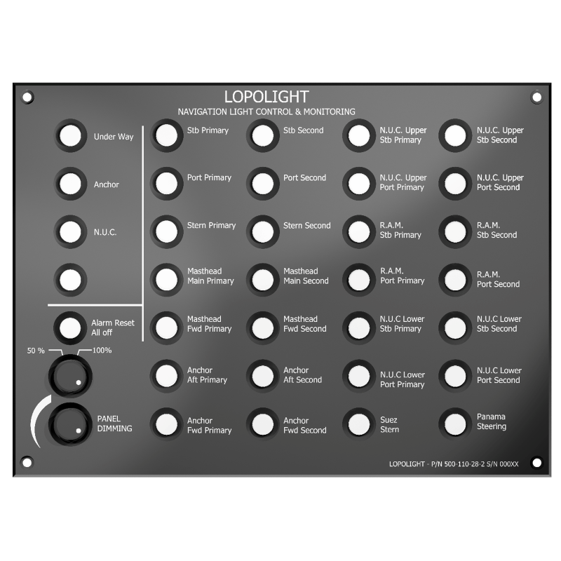 Lopolight Control Panel 28 Button 2 Dimmableers | SendIt Sailing