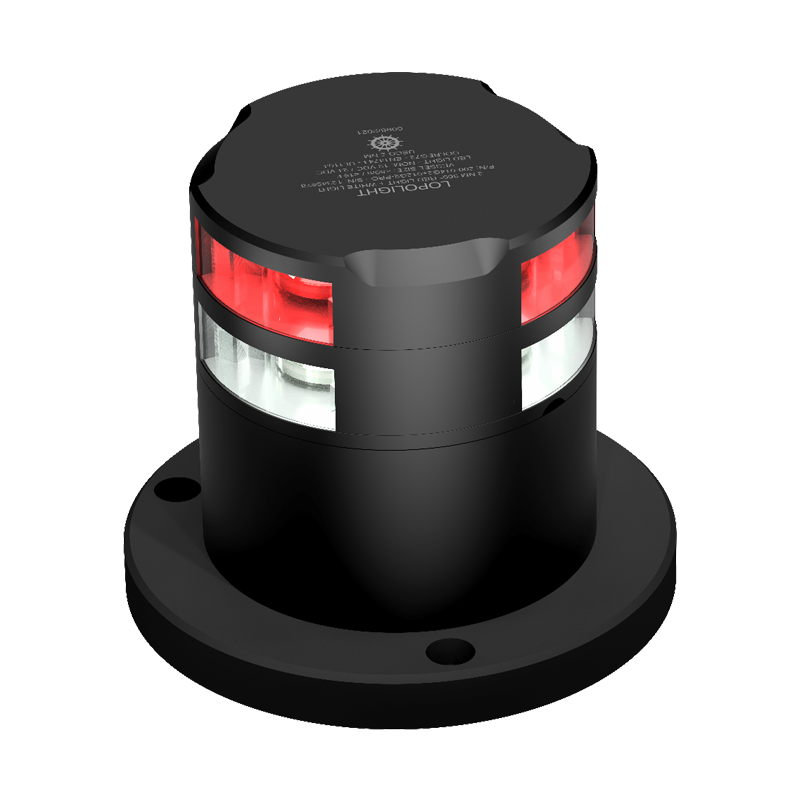 Lopolight 2nm 360 Degree Red +2nm 360 Degree White Black Ice-Class | SendIt Sailing