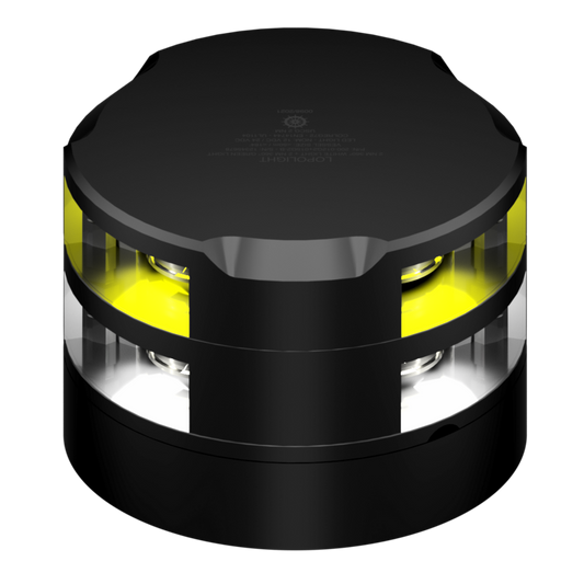 Lopolight 2nm 360 Degree White +2nm 360 Degree Amber Horizontal Mount Black | SendIt Sailing