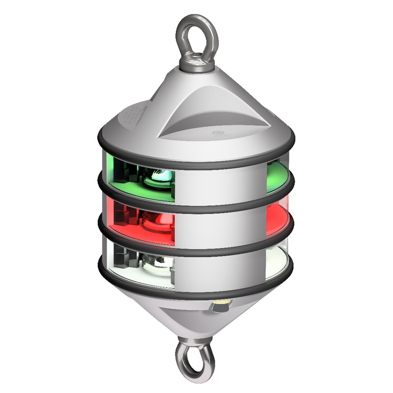 Lopolight 3nm 360 Degree White/Red/Green Hoist Silver | SendIt Sailing