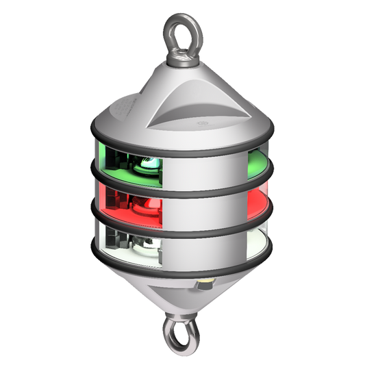 Lopolight 3nm 360 Degree White/Red/Green Hoist Silver | SendIt Sailing