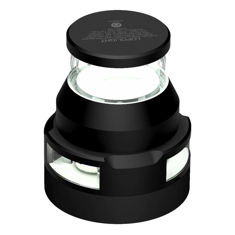Lopolight 5nm 360 Degree White Maneouvre + 2nm White Black 0.7m | SendIt Sailing