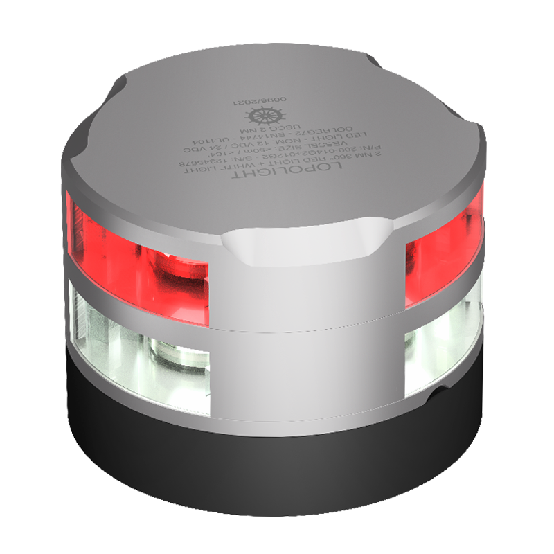 Lopolight 2nm 360 Degree Red + 2nm 360 Degree White Silver | SendIt Sailing