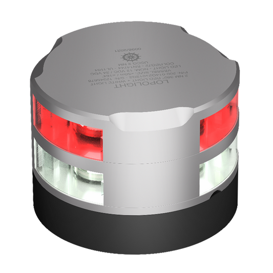 Lopolight 2nm 360 Degree Red + 2nm 360 Degree White Silver | SendIt Sailing