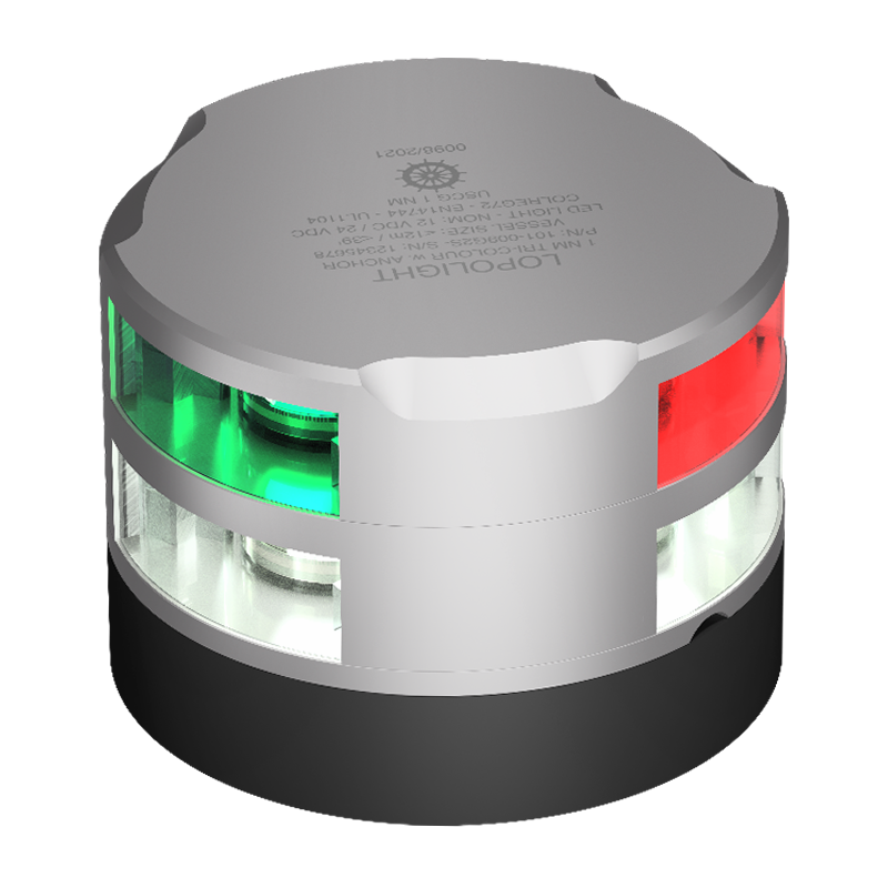 Lopolight 1nm Tri-Color/Anchor/Strobe Silver | SendIt Sailing