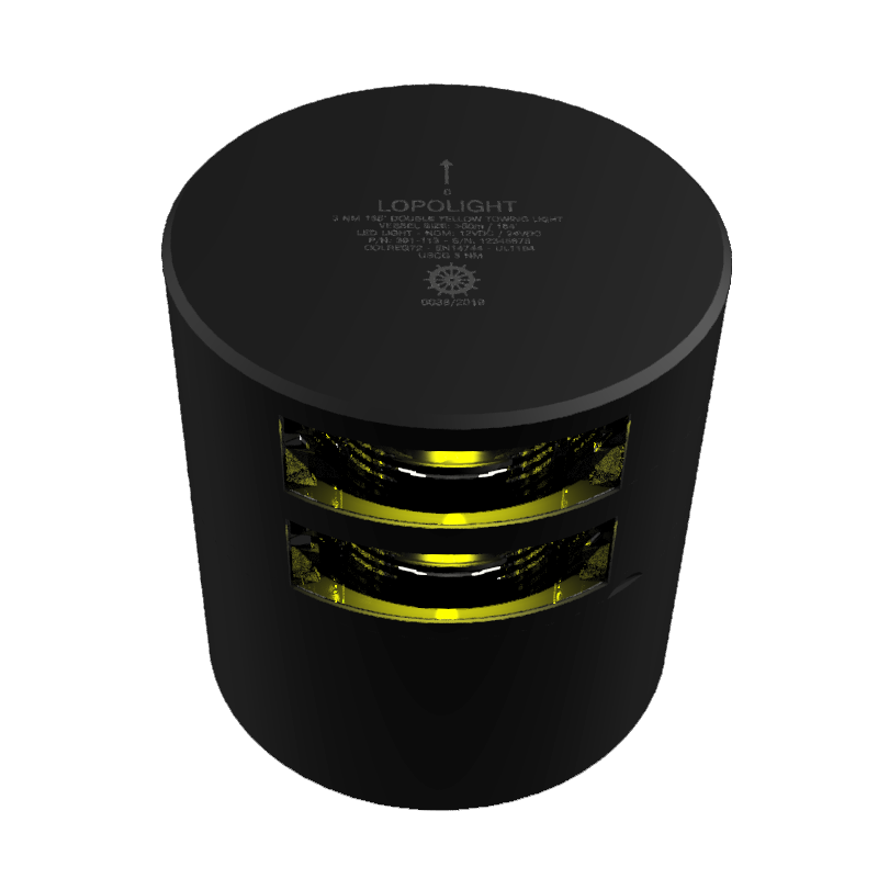 Lopolight 3nm Double Amber Towing Black Cable Down | SendIt Sailing