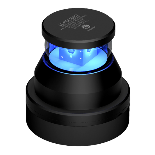 Lopolight Blue Strobe 300CD Black Horizontal Mount 0.7m | SendIt Sailing