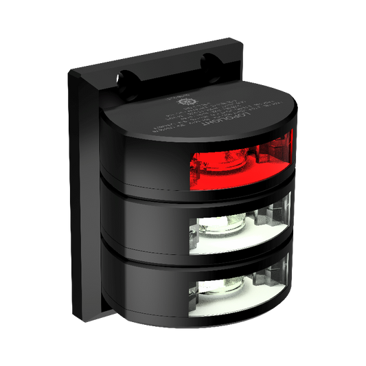 Lopolight 3nm 135 Degree Red Stop + 3nm Double Stern Vertical Mount Black | SendIt Sailing