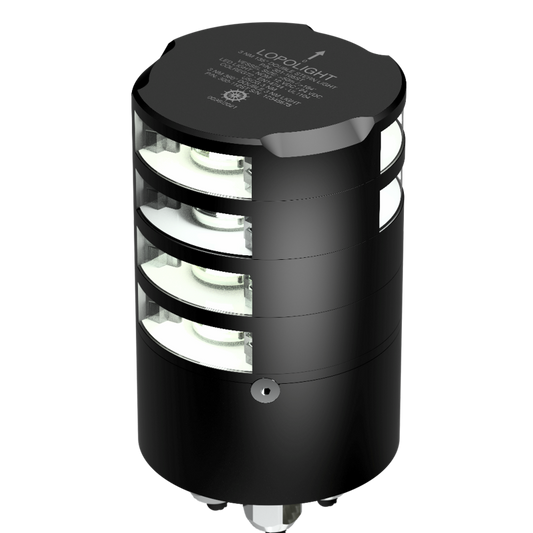 Lopolight 3nm Double Stern+ Double 360 Degree White Black Cable Down | SendIt Sailing