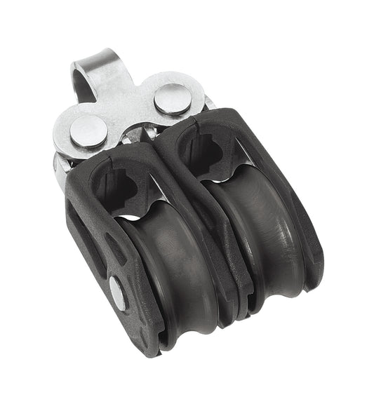 Barton Marine Size 0 20mm Ball Bearing Pulley Block Double With Fixed Eye | SendIt Sailing