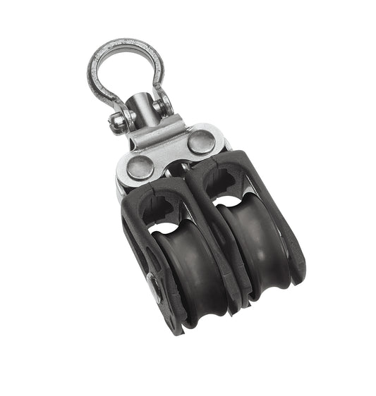 Barton Marine Size 0 20mm Ball Bearing Pulley Block Double With Swivel | SendIt Sailing