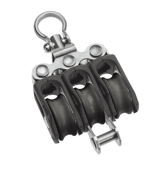 Barton Marine Size 0 20mm Plain Bearing Pulley Block Triple Swivel & Becket | SendIt Sailing