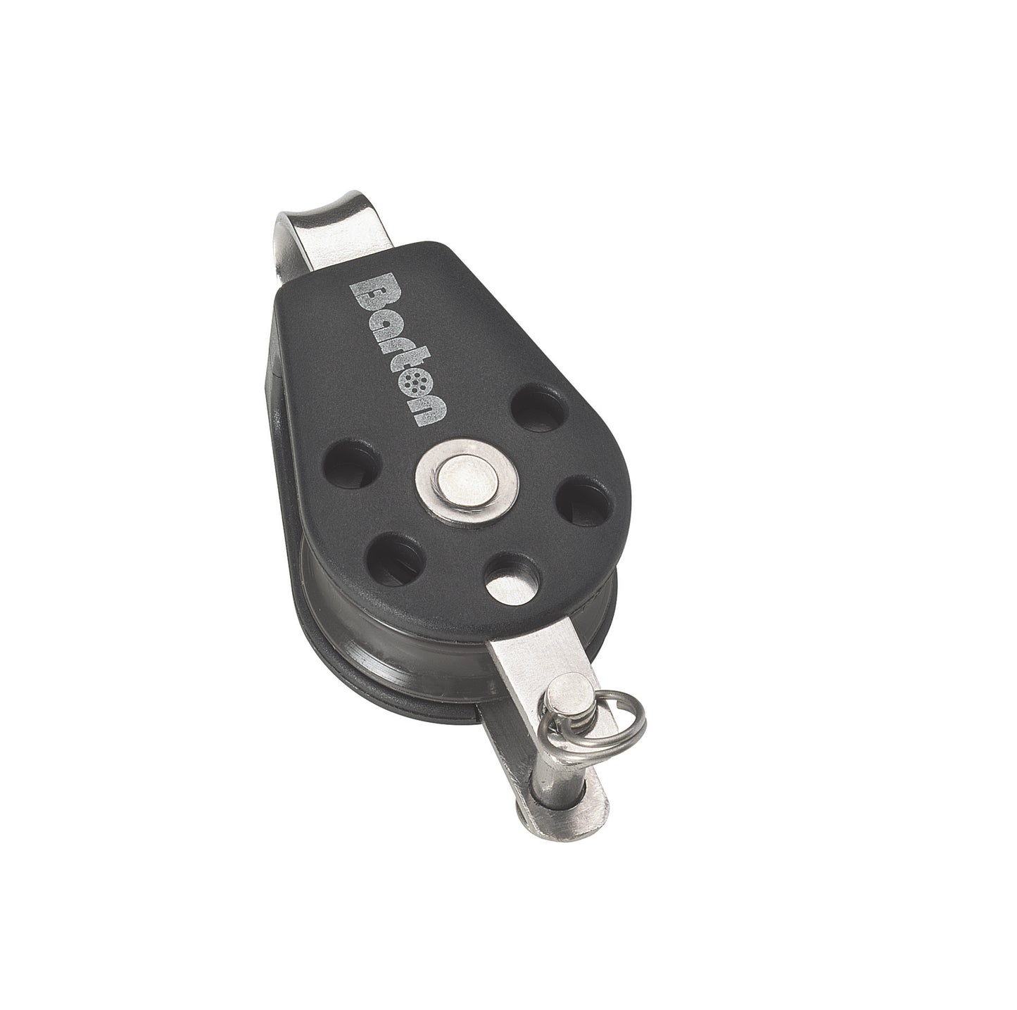 Barton Marine Size 2 35mm Ball Bearing Pulley Block Single Fixed Eye & Becket | SendIt Sailing