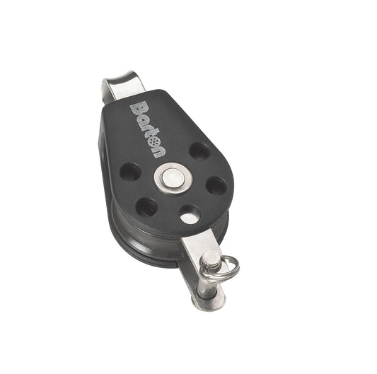 Barton Marine Size 2 35mm Plain Bearing Pulley Block Single Fixed Eye & Becket | SendIt Sailing