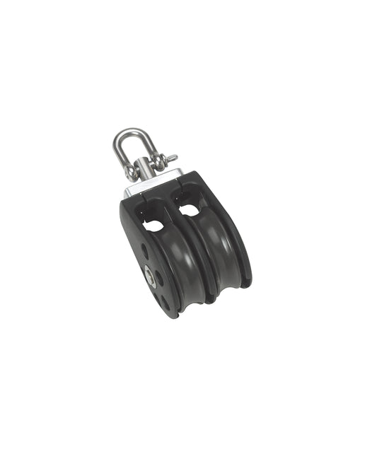 Barton Marine Size 2 35mm Ball Bearing Pulley Block Double Block With Swivel | SendIt Sailing