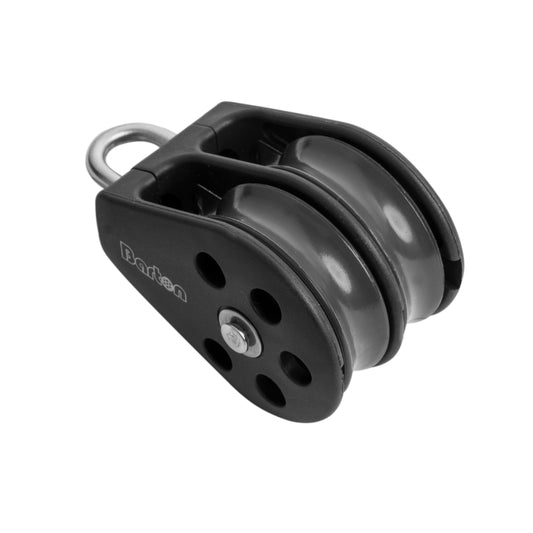 Barton Marine Size 3 45mm Plain Bearing Pulley Block Double With Fixed Eye | SendIt Sailing