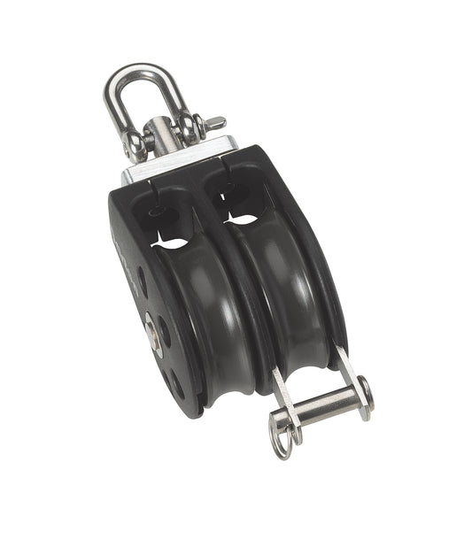 Barton Marine Size 3 45mm Plain Bearing Pulley Block Double Swivel & Becket | SendIt Sailing