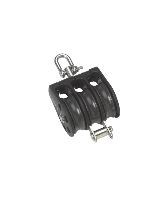 Barton Marine Size 3 45mm Plain Bearing Pulley Block Triple Swivel & Becket | SendIt Sailing