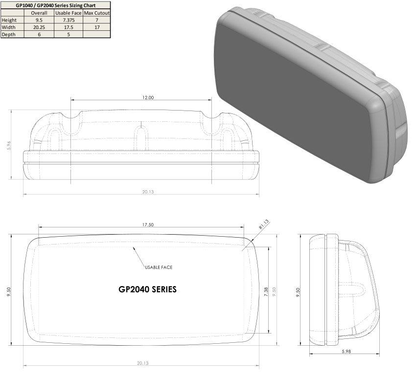 Navpod GP2040-22 SystemPod for Raymarine es95/97/98 & AXIOM PRO 9 | SendIt Sailing