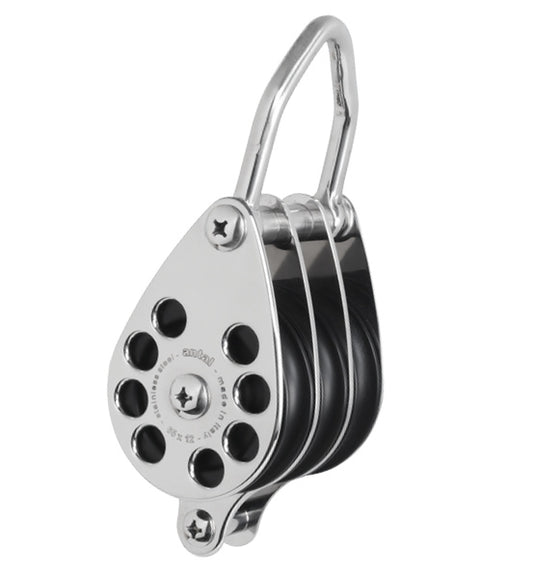 Antal S0606 Stainless Steel Triple Block with Becket D65 | SendIt Sailing