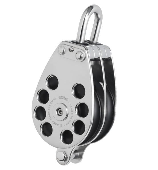 Antal S1204 Stainless Steel Double Block- with Becket D120 | SendIt Sailing