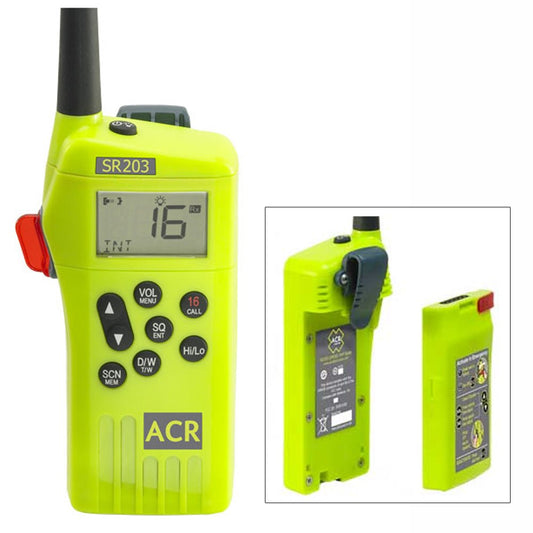 ACR SR203 VHF Handheld Survival Radio | SendIt Sailing