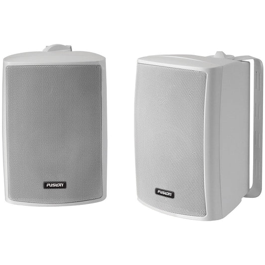 Fusion 4in Compact Marine Box Speakers - (Pair) White | SendIt Sailing