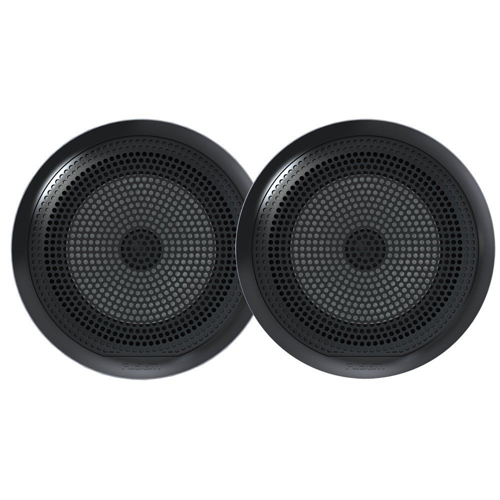 Fusion EL Series Full Range Shallow Mount Black Speakers - 6.5" w/ LED Lights - SendIt Sailing