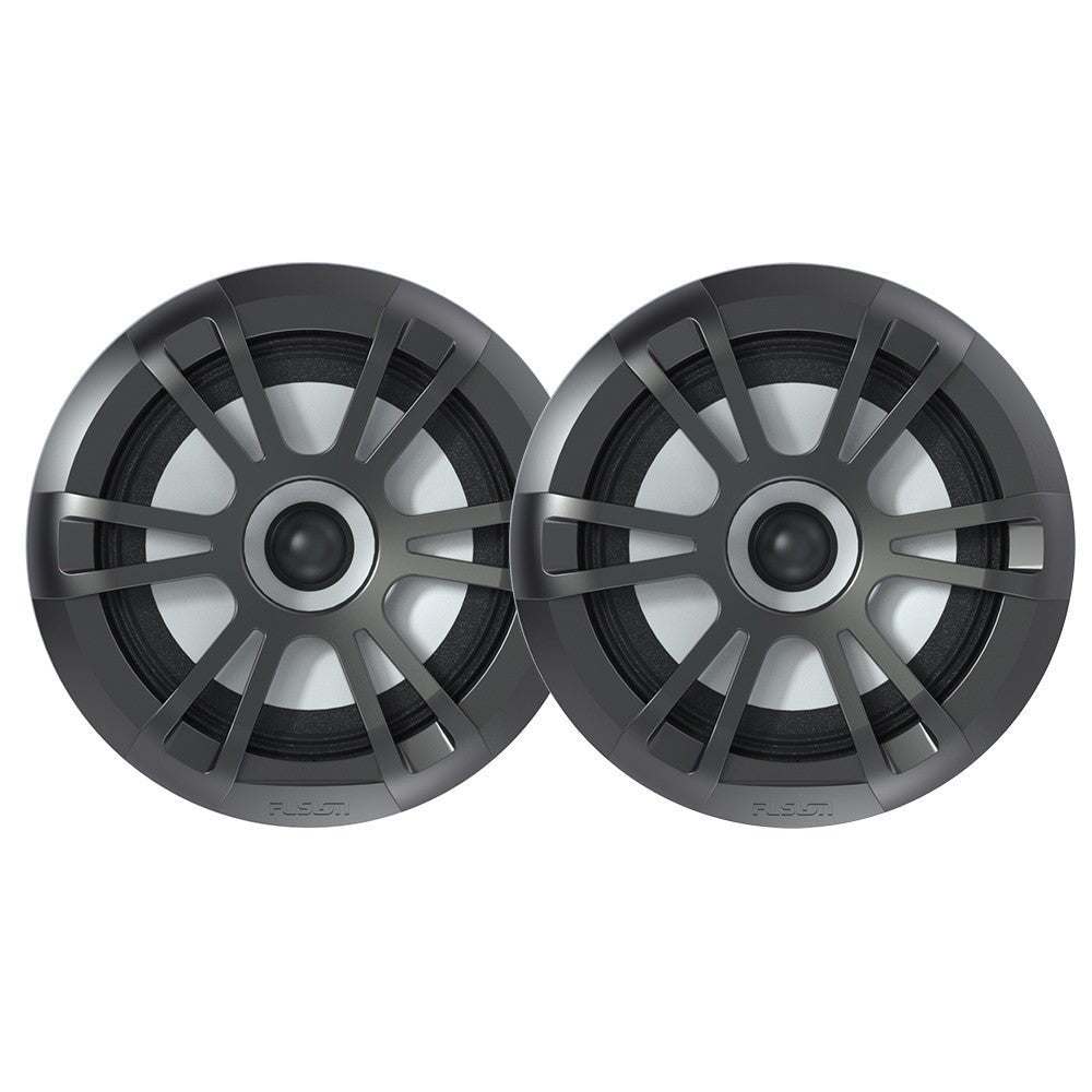 Fusion EL Series Full Range Shallow Mount Grey Speakers - 6.5in with LED Lights | SendIt Sailing
