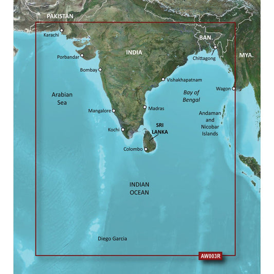 Garmin BlueChart g3 Vision HD - VAW003R - Indian Subcontinent | SendIt Sailing