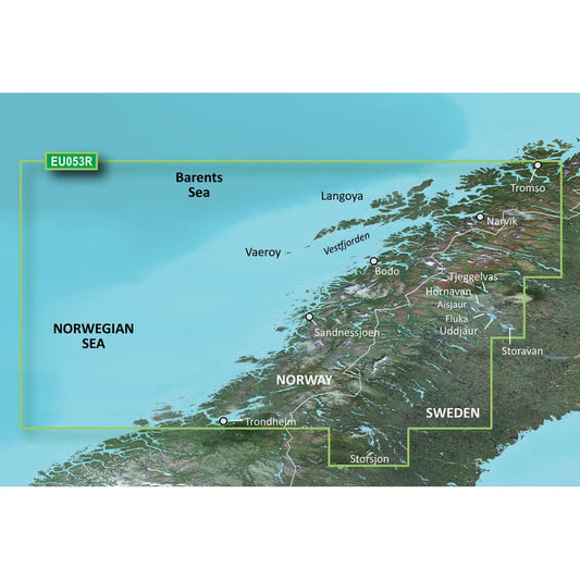 Garmin BlueChart g3 Vision HD - VEU053R - Trondheim - Troms&oslash; | SendIt Sailing