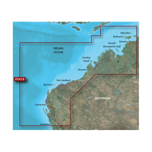 Garmin BlueChart g3 Vision HD - VPC411S - Geraldton - Darwin | SendIt Sailing