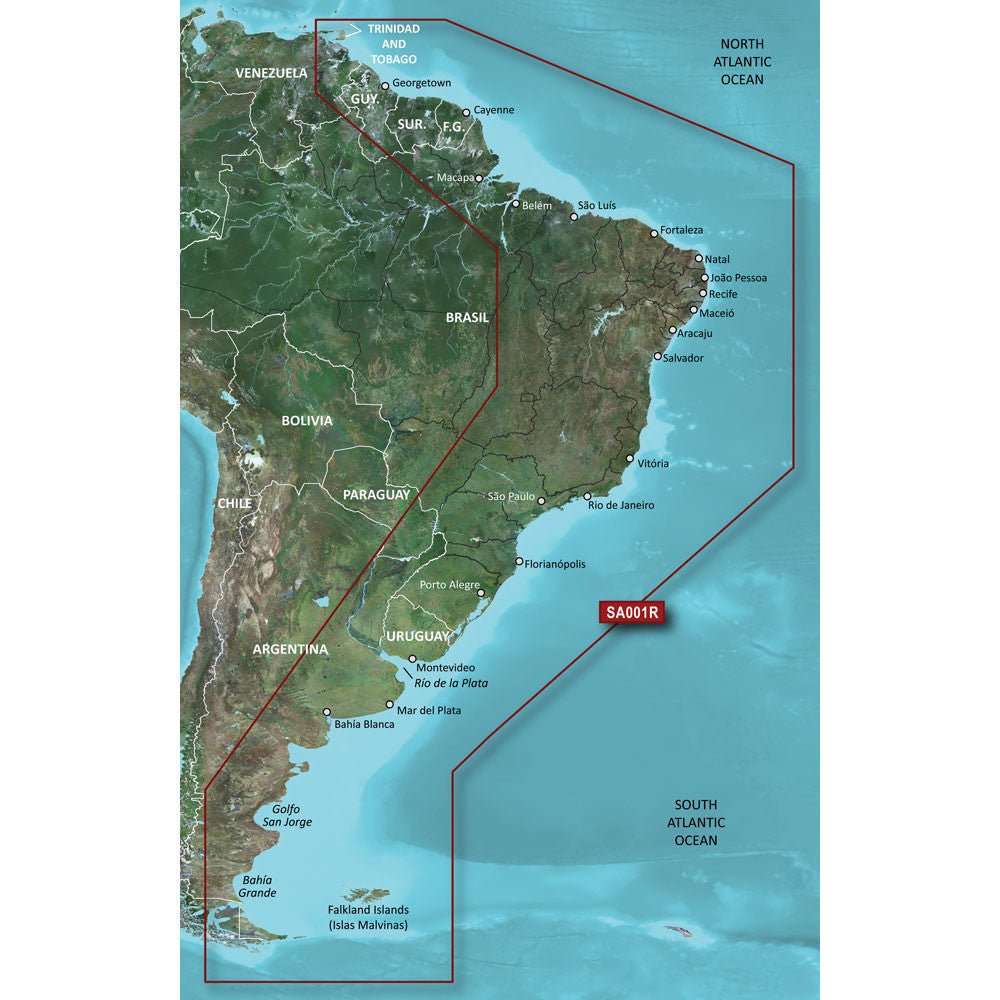 Garmin BlueChart g3 Vision HD - VSA001R - South America East Coast | SendIt Sailing