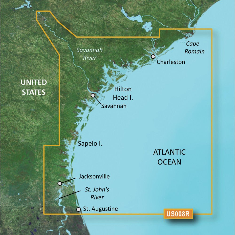 Garmin BlueChart g3 Vision HD - VUS008R - Charleston to Jacksonville | SendIt Sailing