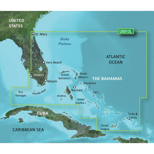 Garmin BlueChart g3 Vision HD - VUS513L - Jacksonville - Bahamas | SendIt Sailing