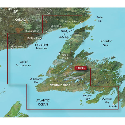 Garmin BlueChart g3 Vision HD - VCA008R - Newfoundland West | SendIt Sailing