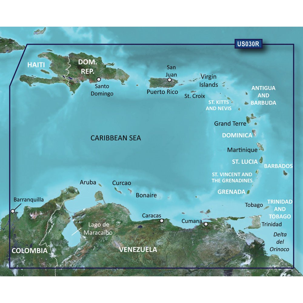 Garmin BlueChart g3 Vision HD - VUS030R - Southeast Caribbean | SendIt Sailing