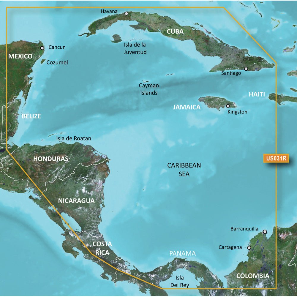Garmin BlueChart g3 Vision HD - VUS031R - Southwest Caribbean | SendIt Sailing