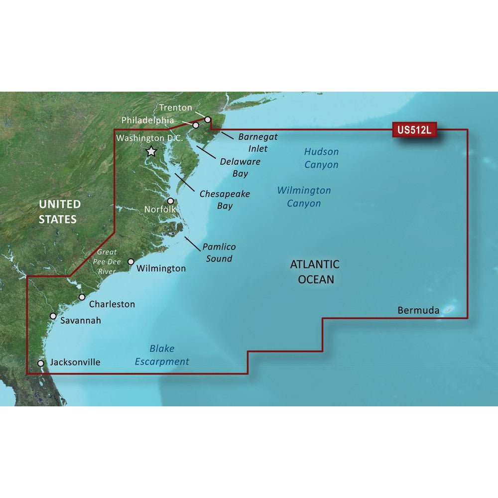 Garmin BlueChart g3 Vision HD - VUS512L - Mid-Atlantic | SendIt Sailing