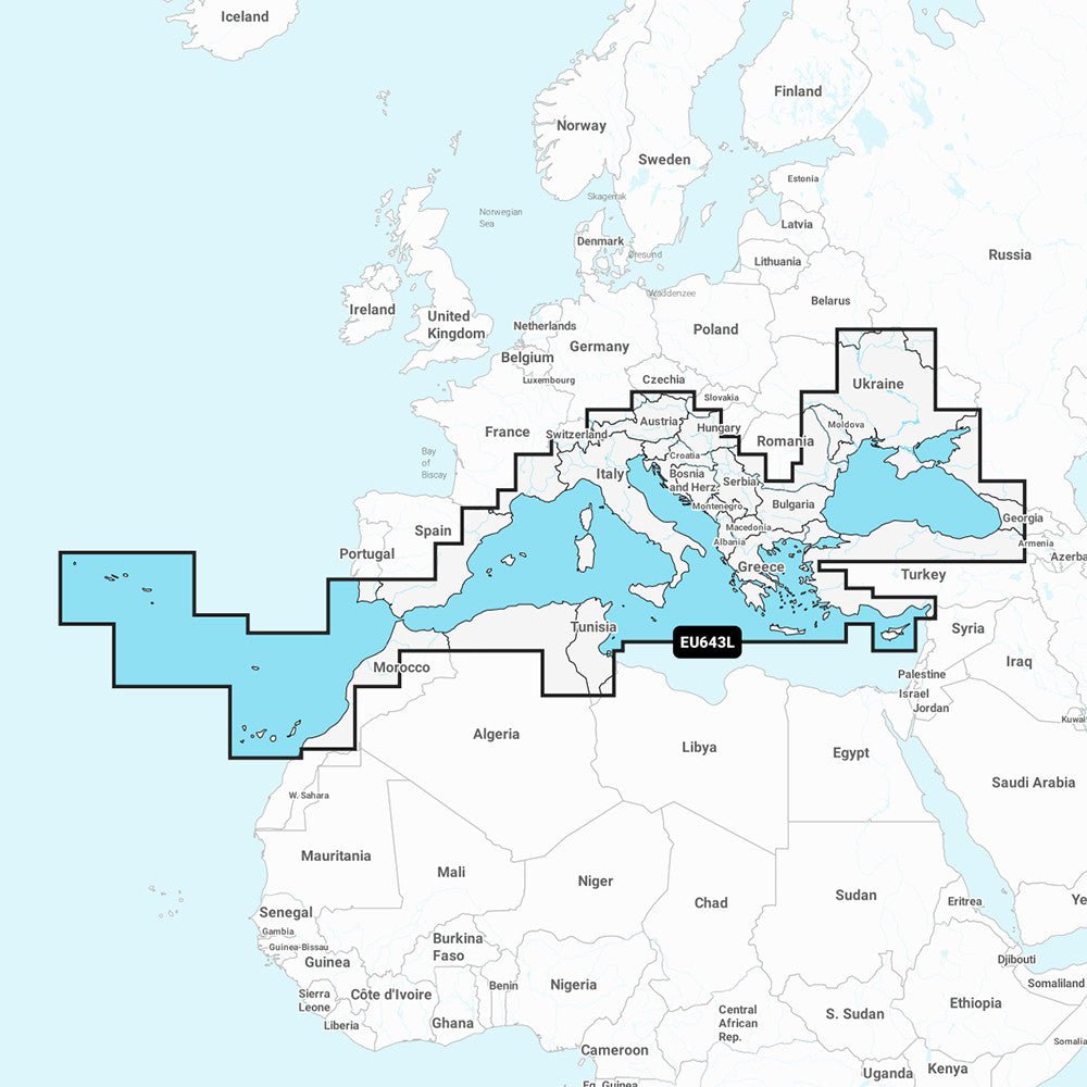 Garmin Navionics+ NSEU643L - Mediterranean & Black Sea | SendIt Sailing