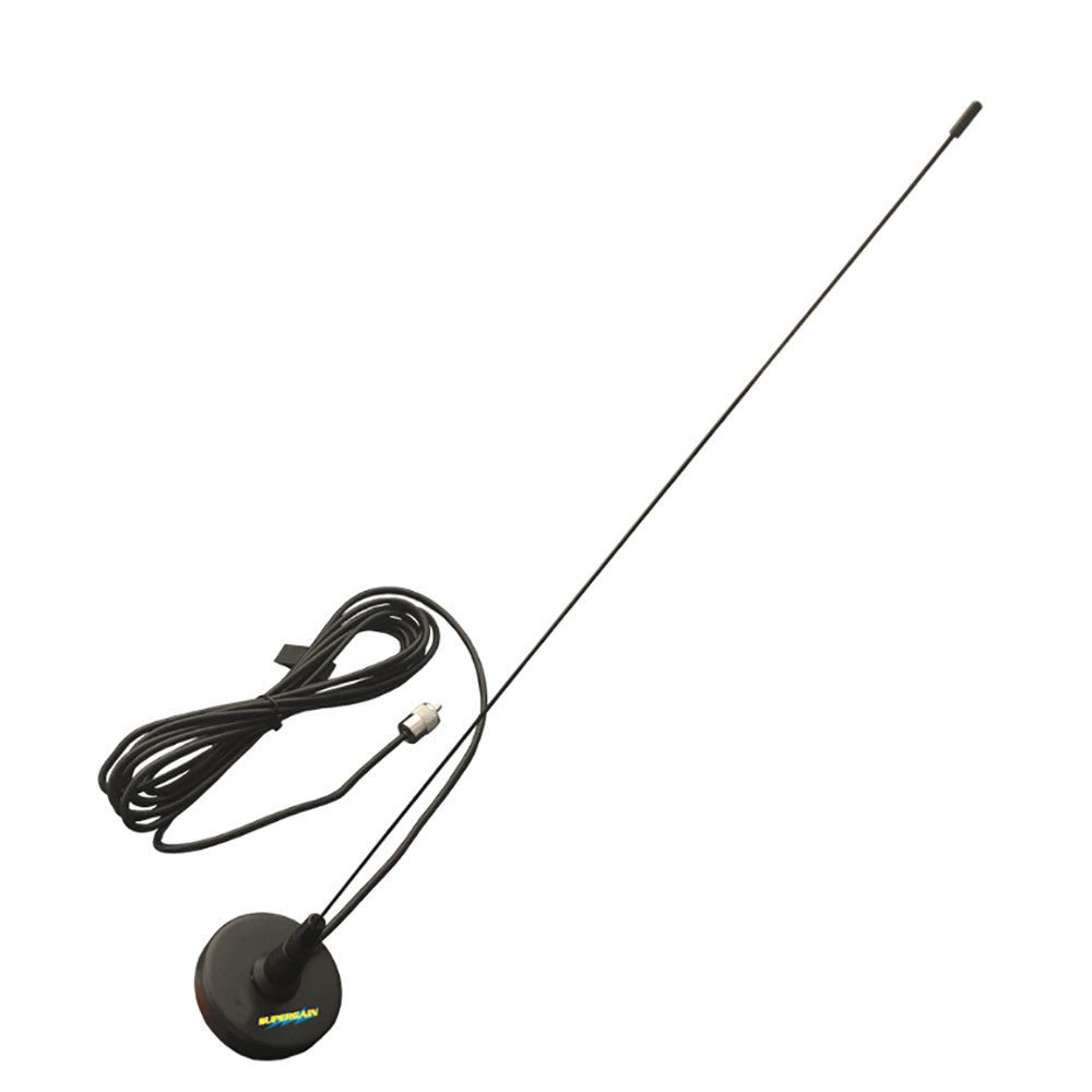 Glomex 21In Magnetic Mount Vhf Antenna with 15Ft Rg-58 Coaxial Cable and Pl-259 Connect | SendIt Sailing