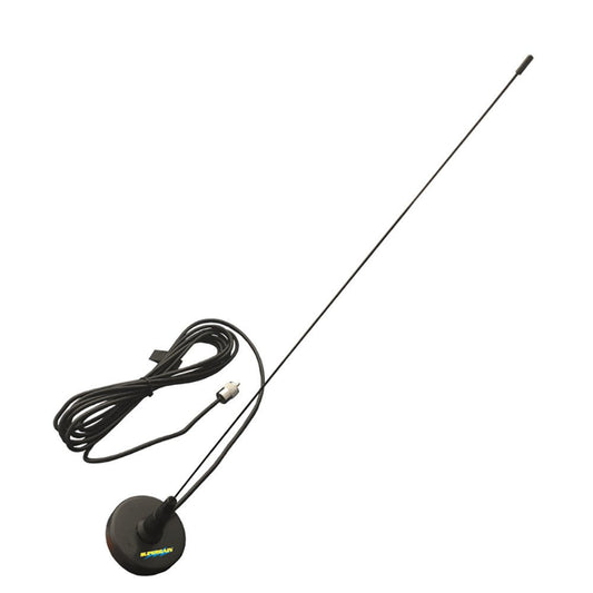 Glomex 21In Magnetic Mount Vhf Antenna with 15Ft Rg-58 Coaxial Cable and Pl-259 Connect | SendIt Sailing