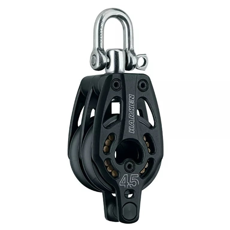 Harken 45 mm Aluminum Double Block Swivel, Becket | SendIt Sailing