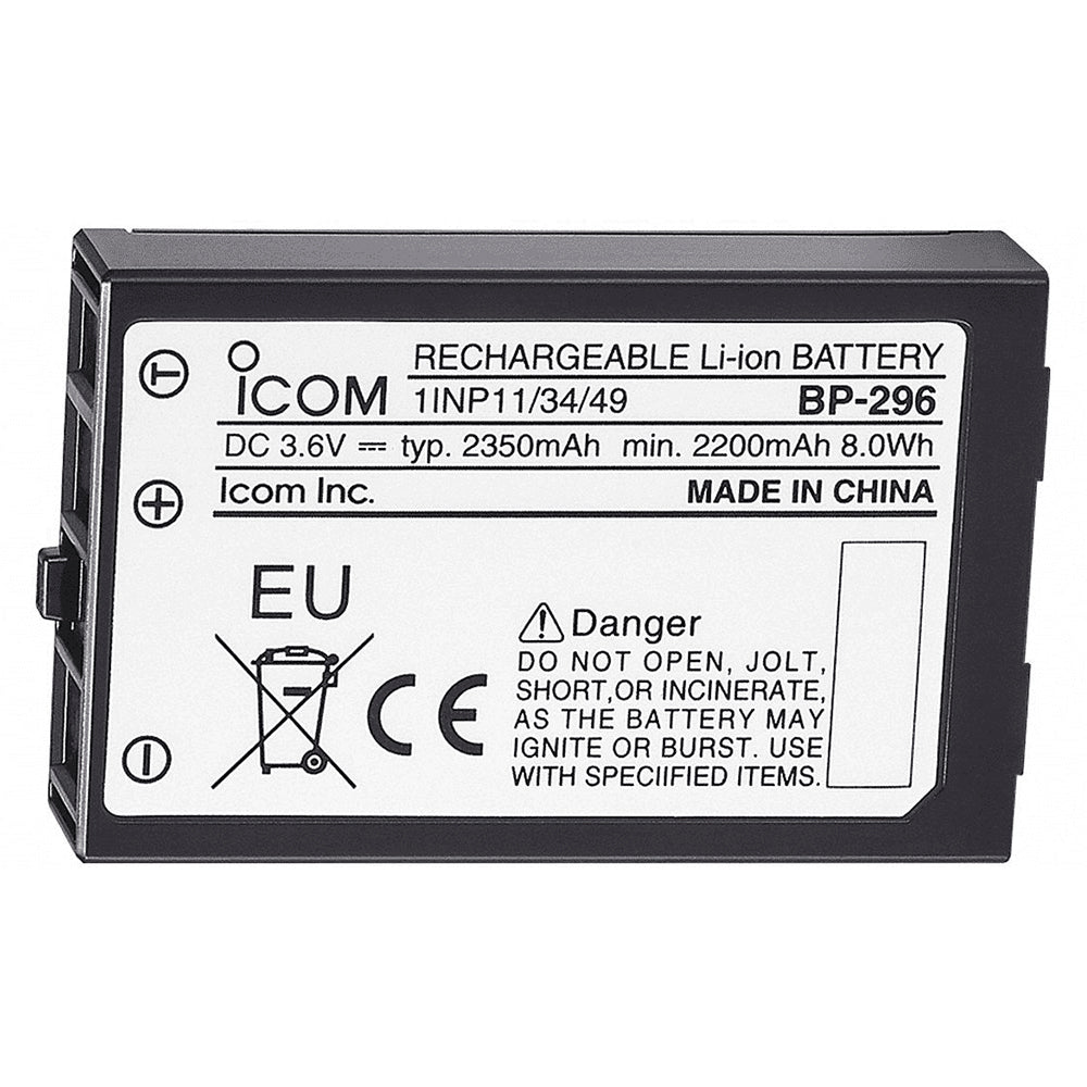 Icom BP-296 Li-Ion Battery - 3.6V - 2350mAh f/M37 | SendIt Sailing