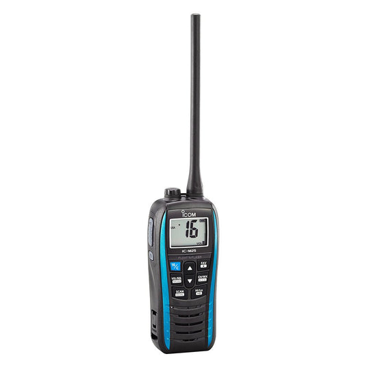 Icom M25 Floating Handheld VHF Marine Radio - 5W - Marine Blue | SendIt Sailing