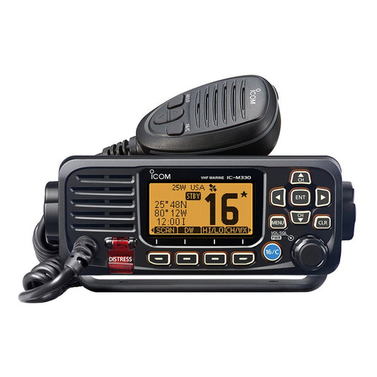 Icom M330 VHF Compact Radio - Black | SendIt Sailing