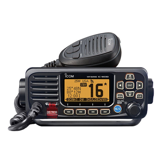 Icom M330 VHF Radio Compact with GPS - Black | SendIt Sailing