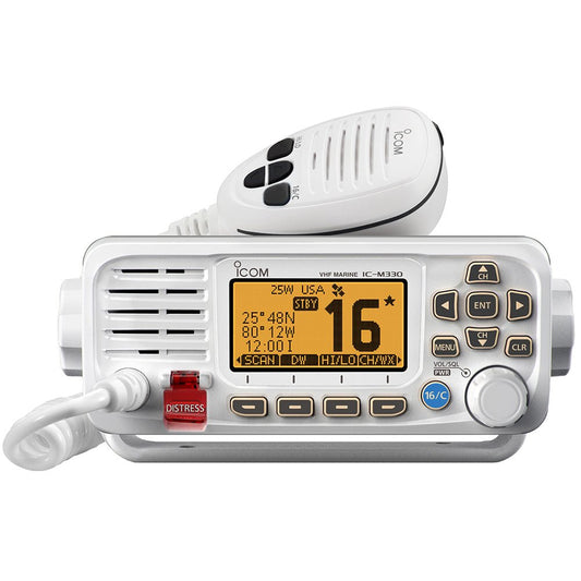 Icom M330 VHF Radio Compact with GPS - White | SendIt Sailing